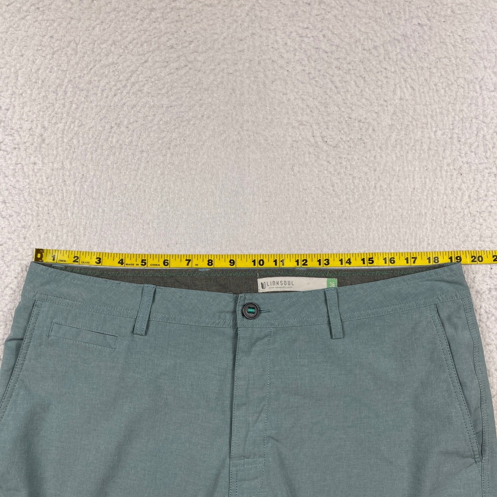 Linksoul Boardwalker Shorts Mens 38 Blue Stretch Golf Casual Hybrid Vacation - Picture 3 of 10